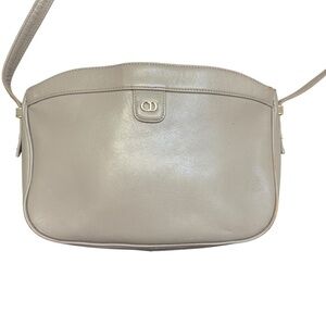 Dior Christian Dior vintage gray leather crossbody bag. 100% authentic